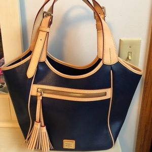 Dooney & Bourke Saffiano Leather Bag Maddie Blue